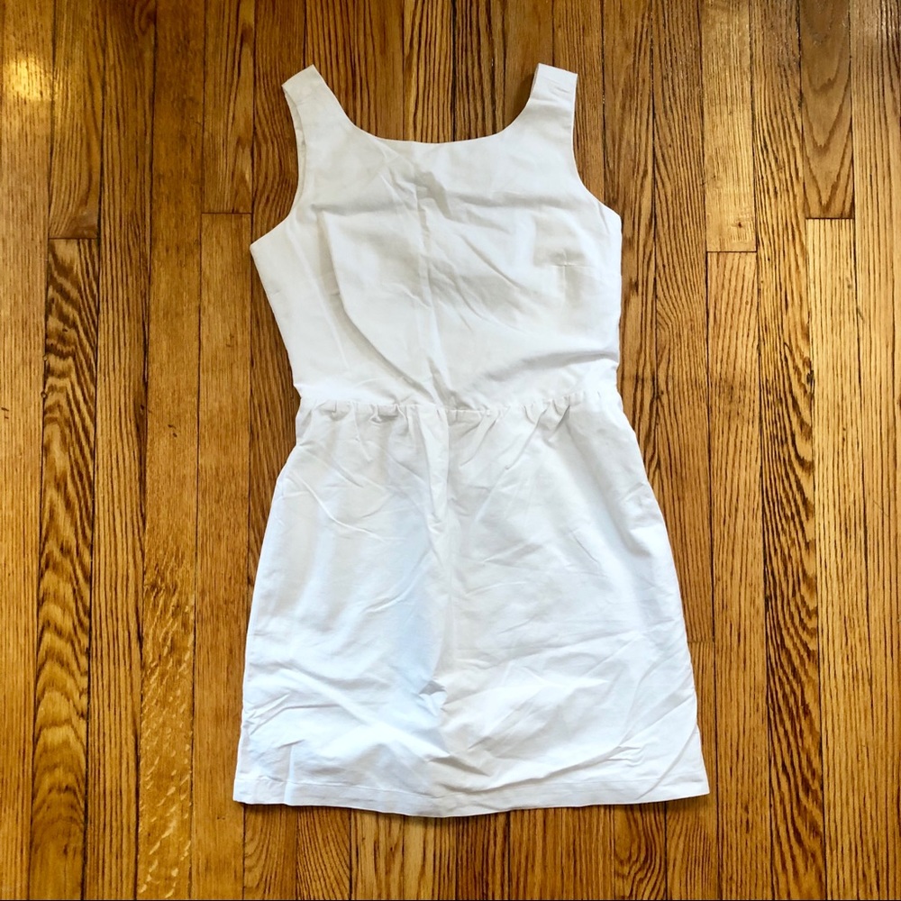 NWT White Bow Back Oxford Dress (brand: Pink)
